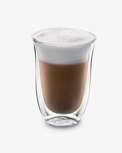 Double Walled Thermal Latte Glasses, 7.5 oz Insulated Glass Set of 2