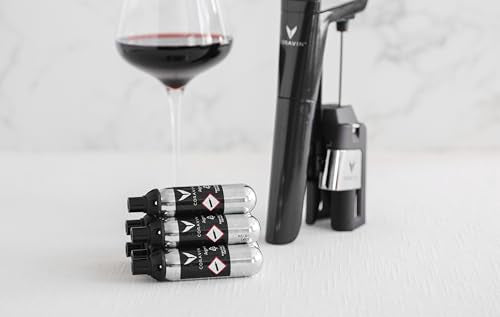 Pure Argon Wine Preservation Gas Cartridges - 12 Pack Refill Capsules