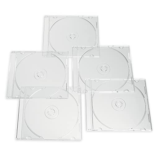 Verbatim 5.2mm Clear Slim Jewel Cases - Pack of 25 CD/DVD Storage Cases