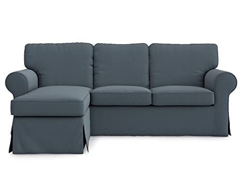 Ektorp Loveseat Sofa Cover with Chaise - Dark Grey