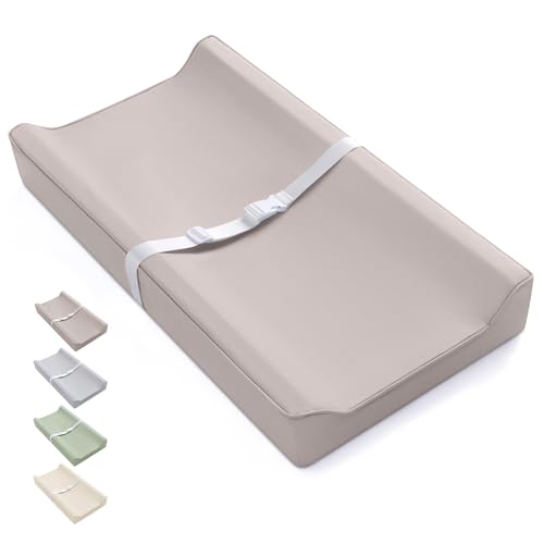 Blissful Diary Vegan Leather Waterproof Baby Changing Pad - Taupe