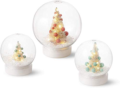 DIY Snow Globe Kit - 100mm Clear Plastic Fillable Water Globes (6 Pack)