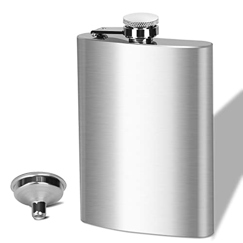 8 Oz Stainless Steel Flask for Men Leakproof Camping & Gifting