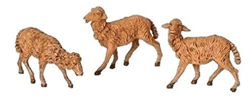 Fontanini Nativity Figures 3-Piece Brown Sheep 7.5" Set - Handcrafted Italian Made in Italy