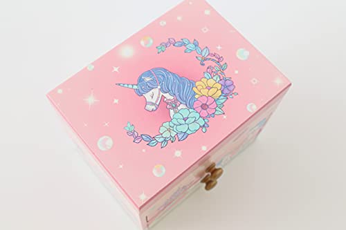 Unicorn Musical Jewelry Box with Necklace and Bracelet Set for Girls