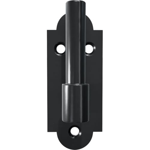 12-Inch Offset Strap Hinge and Pintel Kit, 304 Stainless Steel, Black