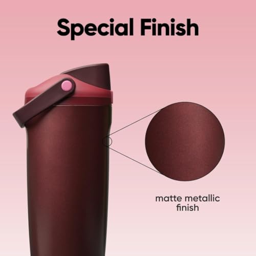 Owala FreeSip Sway Stainless Steel Water Bottle 30 oz Black Cherry