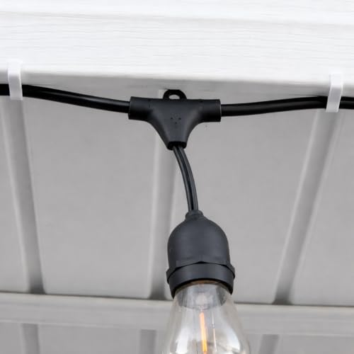Weather-Resistant Christmas Light Hangers with Locking Tab - 100 Pack