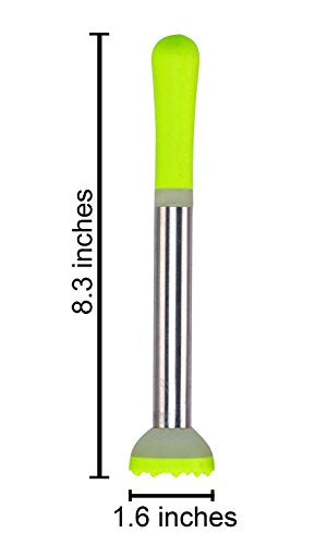 Cuisinox Stainless Steel Cocktail Muddler with Rubber Handle 8.5" - Bar Tool for Cocktails