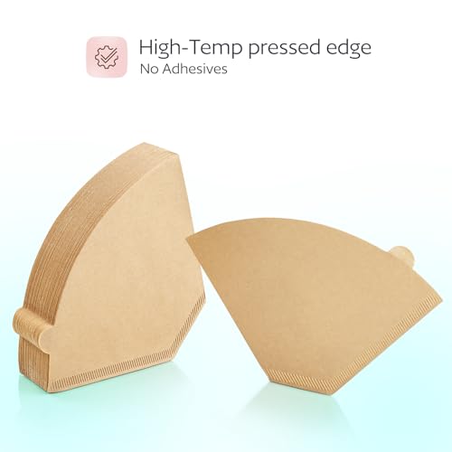 #4 Cone Coffee Filters, Unbleached Paper, 200 Count for 8-12 Cup Brewers