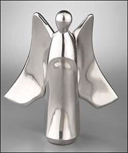 Nambe Angel Nativity Figure - Serene Metal Alloy Holiday Decor, 7 Inch