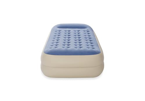 Twin 18in Raised Pillow Rest Air Mattress with Built-in Pillow