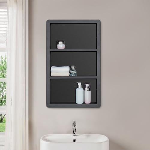 Recessed Medicine Cabinet, 14x24 Stainless Steel Bathroom Wall Storage Niche