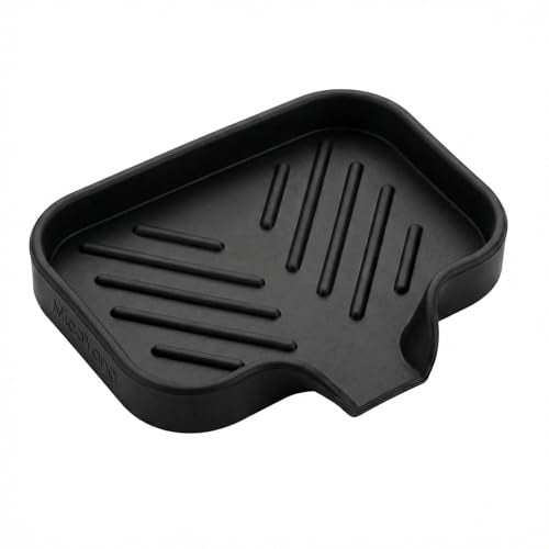 MicoYang Silicone Soap Dish with Drain Spout - Self-Draining Sink Organizer Tray