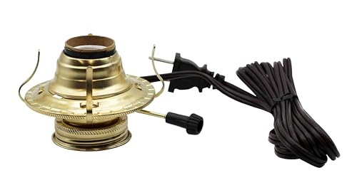 Electric Oil Lamp Conversion Kit with #2 Burner, Pre-Wired Lamp Socket