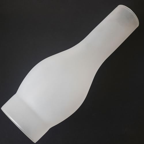 Frosted Glass Oil Lamp Chimney Replacement - 3 Inch Base x 10 Inch High