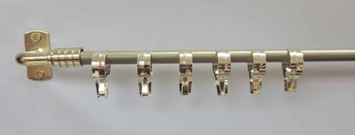 3/4-Inch Round Bright Brass Pinch-On Cafe Curtain Rings (10-Pack)