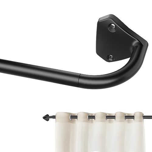 Adjustable Wrap-Around Blackout Curtain Rod, 30 to 48 Inch Industrial Steel