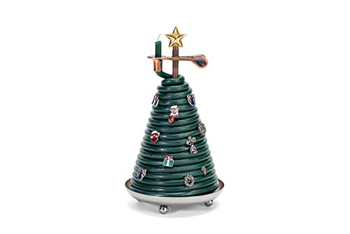 Candle by the Hour Christmas Tree Candle with 14 Charms – 80-Hour Beeswax, Eco-friendly
