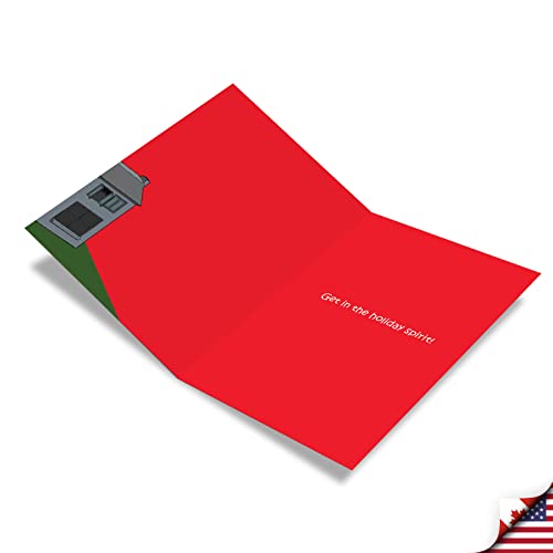 Funny Christmas Card Just Get In - Holiday Greeting Card with Envelope