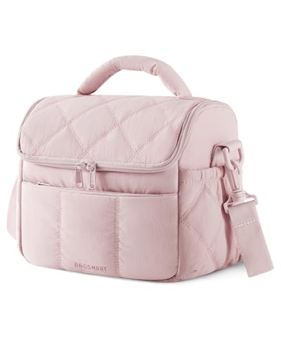 Insulated Quilted Lunch Bag for Women - Lightweight Puffer Lunch Tote