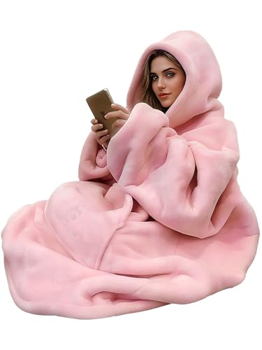 Oversized Wearable Blanket Hoodie, Ultra Soft Sherpa Fleece Sweatshirt