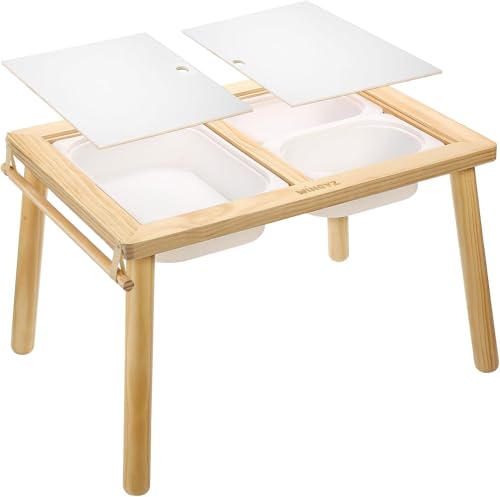 Kids Sensory Activity Table with 3 Storage Bins and Paper Holder