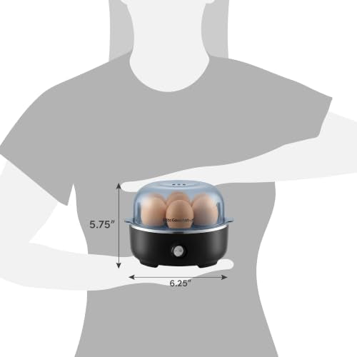 Electric 7-Egg Cooker & Boiler with Auto Shut-Off - BPA-Free, Black