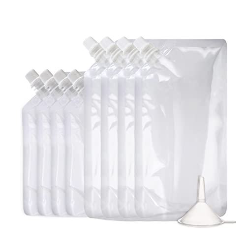 Reusable Drink Pouches with Funnel - 8oz and 16oz Travel Flask Set