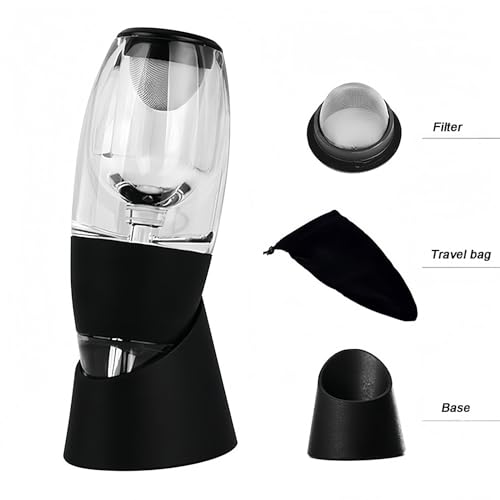 DS-101 Premium Wine Aerator Pourer with LED Light & Sediment Filter - Enhances Flavor