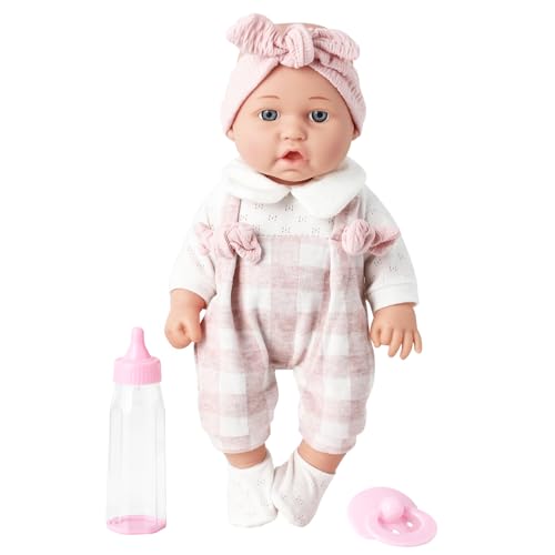 12-Inch Baby Doll Playset with Blanket, Pacifier, and Feeding Bottle