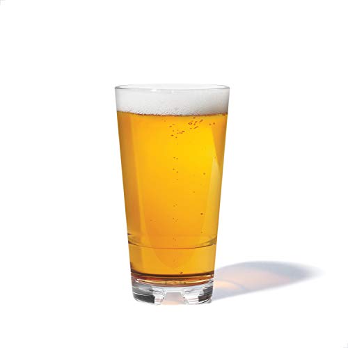 16oz Unbreakable Tritan Pint Glasses, Dishwasher Safe Stacking Set of 4