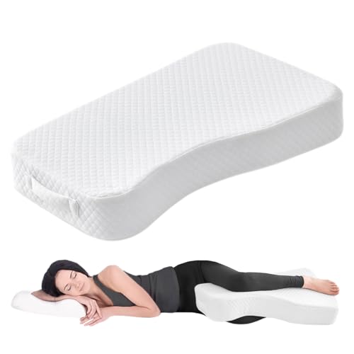 Memory Foam Leg Pillow for Side Sleepers - Pain Relief & Spine Alignment (25" x 15")
