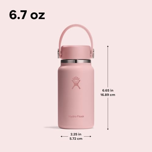 Insulated Mini Water Bottle 6.7 Oz Leak Proof Pocket Flask Aloe