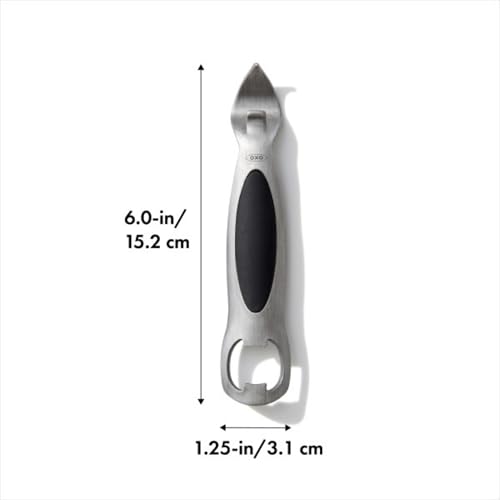 OXO Stainless Steel Bottle and Can Opener - Dual-Sided Kitchen Tool