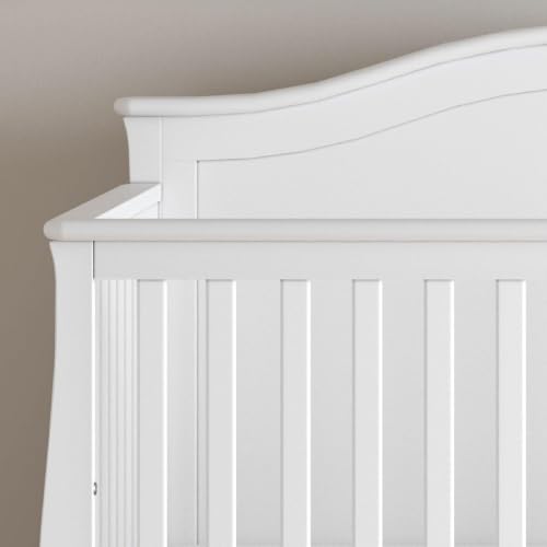 2-Piece Nursery Set: 4-in-1 Convertible Crib and Arch Top Changing Table