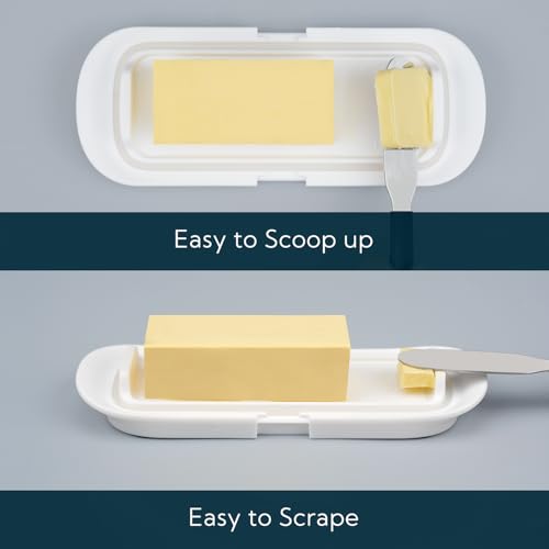 Airtight Butter Dish with Lid - One-Handed Latching Butter Container
