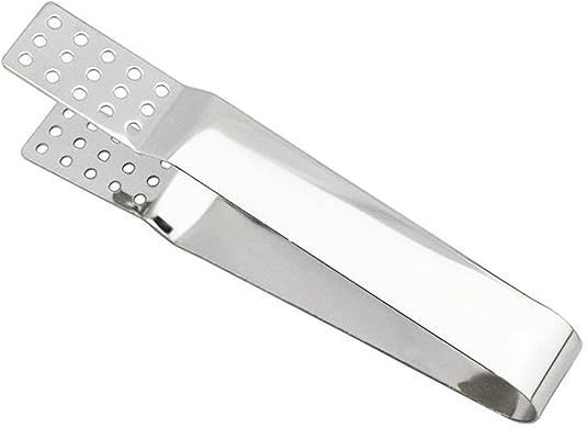 Stainless Steel Tea Bag Tongs Squeezer Clips - Kitchen Bar Tool, Silver