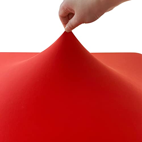 Monibana Red 48x48 Inch Elastic Square Tablecloth Fitted Spandex Cover