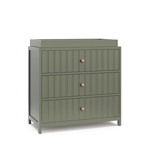 3-Drawer Nursery Dresser with Removable Changing Table Topper