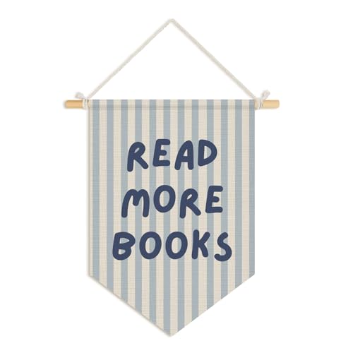 Read More Books Pennant Flag Banner for Classroom Reading Nook Decor