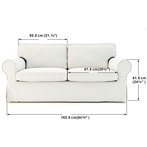 Velvet Slipcover for IKEA Ektorp Loveseat - Teal Blue