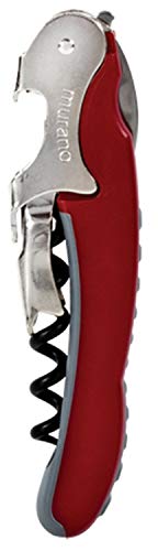 Rialto Double Power Soft Touch Waiter's Corkscrew - Italy Made, Burgundy