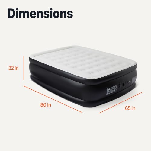 Queen Inflatable Air Mattress with Built-In Pump - 22-Inch Height