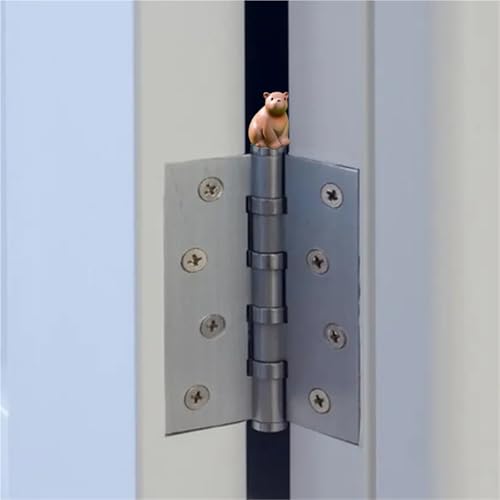6-Piece Magnetic Brown Bear Door Hinge Decorative Toppers