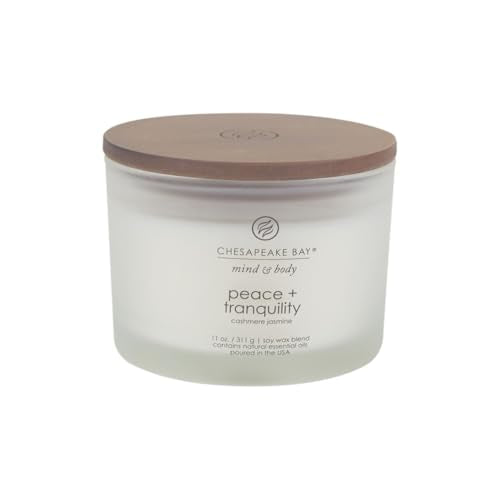 Chesapeake Bay Scented Candle Peace and Tranquility Cashmere Jasmine 3-Wick