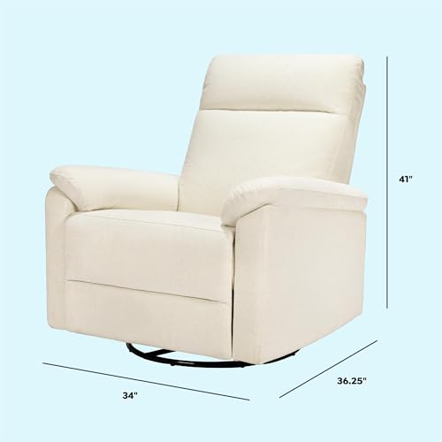 Electronic Swivel Glider Recliner Chair with USB Port, Vanilla