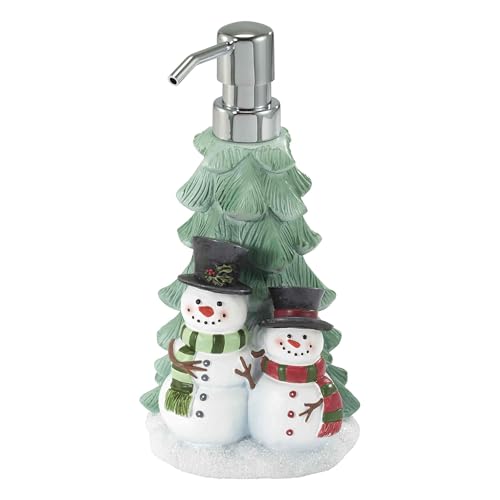 Winter Snowman Refillable Lotion Pump Dispenser - Christmas Decor by Avanti Linens