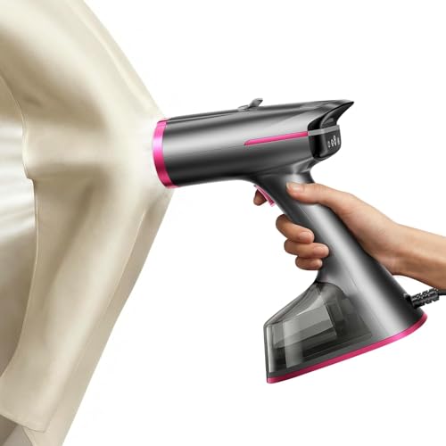 DRFLASH 2-in-1 Handheld Vacuum Garment Steamer with 6000Pa Suction