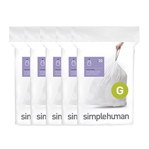 Code G Custom Fit Drawstring Kitchen Trash Bags - 30L / 8 Gal (100 Count)